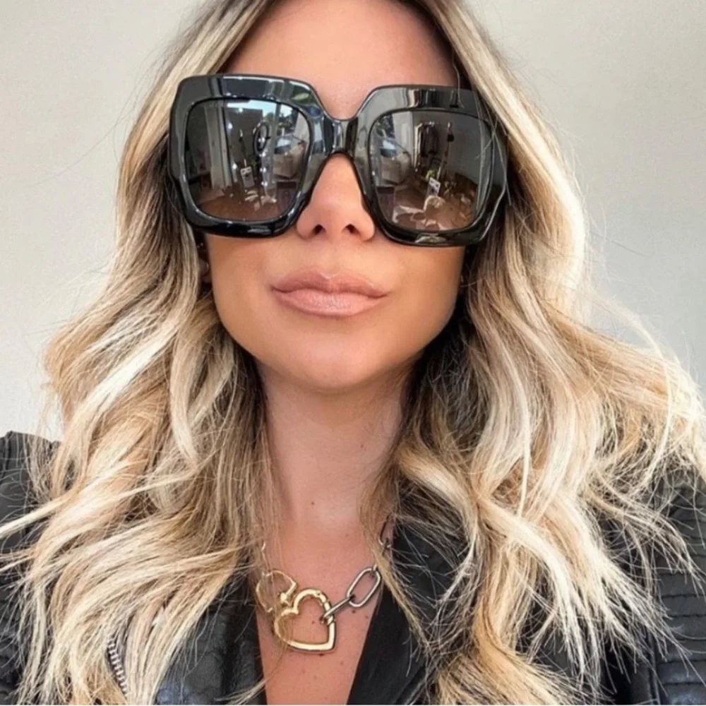 NEW GG0053SN 001 GUCCI WOMEN’S SUNGLASSES GG0053S 001 BLACK SUNGLASSES GG0053S - Picture 10 of 14